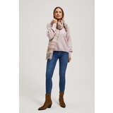 Marisse Powder Pink Checkered Scarf With Fringes Cijene