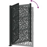 vidaXL Vrtna vrata crna 105x155 cm dizajn čeličnih listova | shoptok.hr