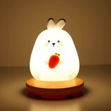 Glamaris Otroška nočna lučka, otroška nočna lučka iz zajčjega silikona, nočna lučka za polnjenje USB, nastavljiva svetlost, nočna lučka ob postelji, za otroško, (21163915) Cene