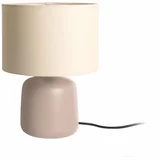 Leitmotiv Smeđa stolna lampa s tekstilnim sjenilom (visina 33 cm) Alma –