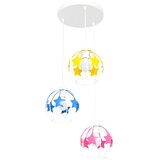  Dečiji luster na sajli STARS 3xE27/15W/230V plava/ružičasta/žuta | Eponuda.com