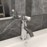 vidaXL Kopalniška armatura za umivalnik krom 130x180 mm Cene