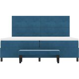 s opruga kutije Tamno plava 200 x 200 cm Baršun | shoptok.hr