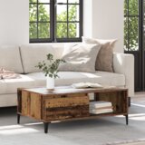  S policom s pohranom s vratima Staro drvo 90 x 60 x 35 cm Konstruirano drvo | shoptok.hr
