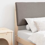 vidaXL Tapecirani uzglavlje Sivo-smeđa 75 cm Čvrsto borovo drvo Cijene