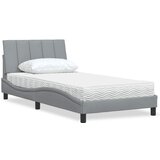 vidaXL Krevet s madracem svjetlosivi 100x200 cm od tkanine Cijene