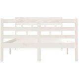  Posteljni okvir bel iz trdnega lesa 120x190 cm 4FT, (20647896) | Shoptok.si
