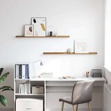  Polica na zidu 2 pcs Smeđa 115 x 9 x 3 cm Konstruirano drvo | shoptok.hr