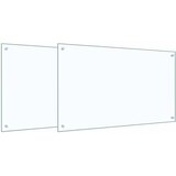  Kuhinjski zid 2 pcs *Transparent*an 100 x 60 cm | shoptok.hr