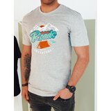 DStreet Koszulka męska z nadrukiem szara | Shoptok.si