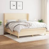 Maison Chic Box spring postelja - Vzmetna postelja z vzmetnico krem 160x200 cm blago SL21202, (21880993) | Shoptok.si