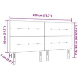  Naslon za glavu s gumbima plavi 200 cm tkanina | shoptok.hr