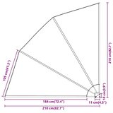  Zaslon za privatnost na balkonu 210 x 210 cm Poliester | shoptok.hr