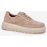 EVENTO Suede Platform Sneakers Beige Rilwena | shoptok.hr