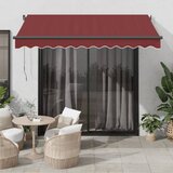 Tenda na automatsko uvlačenje s LED svjetlima bordo 350x250 cm u