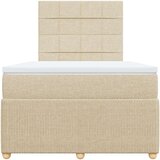 vidaXL Krevet box spring s madracem krem 120 x 190 cm od tkanine | shoptok.hr