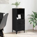 vidaXL Strani šal Črni hrast 34 x 34.5 x 90 cm Konstruiran les | Shoptok.si