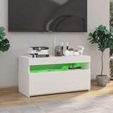 TV ormarić s LED svjetlima visoki sjaj bijeli 75 x 35 x 40 cm | Eponuda.ba