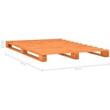  posteljni okvir iz palet rjava trdna borovina 200x200 cm, (20606362) | Shoptok.si