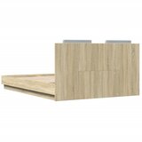  Okvir za krevet s uzglavljem boja hrasta 150x200 cm drveni | Eponuda.com