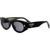 Fendi Roma Black Oval Sunglasses ONE SIZE (52) Črna/Modra Cene