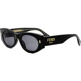 Roma Black Oval Sunglasses ONE SIZE (52) Črna/Modra