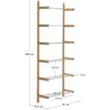 Kave Home Stakleni modularni sustav polica u prirodnoj boji 90x202x30,5 cm Sitra – | shoptok.hr