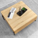 Bessagi Home klubska miza jasmina, barva hrasta, 2 predala | Shoptok.si