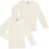 Petit Bateau Majice z dolgimi rokavi TSML X2 Bela Cene