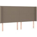 Maison Chic posteljno vzglavje - vzglavna omarica - nočna omarica z ušesi taupe 203x16x118/128 cm blago, (21711211) | Shoptok.si