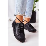 EVENTO Women's Leather Sneakers Black Mega | Shoptok.si