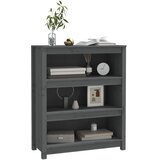 Ormarić za knjige Siva 80x35x97 cm od masivne borovine | shoptok.hr