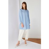 Trendyol Plava prugasta kragna Detaljna tunika haljina plava | siva | svetloplava Cene