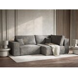 Maison de Rêve Siva sklopiva/s prostorom za odlaganje kutna garnitura od šenila (s desnim kutom/u obliku slova L) Tonga – | shoptok.hr