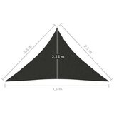  Jedro protiv sunca od tkanine trokutasto 2 5x2 5x3 5 m antracit | shoptok.hr