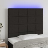  LED uzglavlje crno 90x5x118/128 cm od tkanine | shoptok.hr