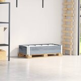 vidaXL Paletni okvir siv 100x50 cm trdna borovina | Shoptok.si