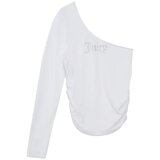 Juicy Couture Majice & Polo majice NELLA ASYMMETRIC LS Bela | Shoptok.si