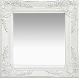  Zidno ogledalo u baroknom stilu 40 x 40 cm bijelo | shoptok.hr