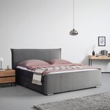 Bessagi Home Postelja Boxspring Leonora, Siva, Z Nadvložkom, 200x200 Cene