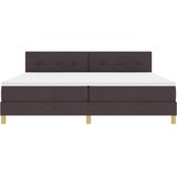  LED Box Spring Krevet Tamno smeđa 200 x 200 cm tkanina | shoptok.hr