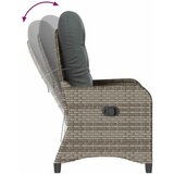  Naslonjač s jastukom Siva 56 x 66 x 95 cm poliratan | shoptok.hr