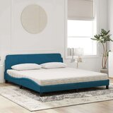 vidaXL Krevet s madracem plavi 180x200 cm baršunasti | shoptok.hr