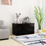 vidaXL Skrinja za shranjevanje črna 84x42x46 cm iverna plošča | Shoptok.si