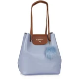 Capone Outfitters Capone Padova Leather Baby Blue Women's Shoulder Bag