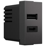 MODYS Utičnica podžbukna 1M 2XUSB (A+C) ANTRACIT - 412363 Cijene