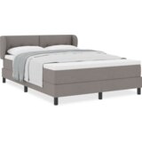 Box Spring Postelja z Blazino Taupe 140x200 cm Tkanina, (22052251) | Shoptok.si