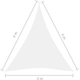 vidaXL Senčno jadro oksford blago trikotno 3x4x4 m belo, (20610958) | Shoptok.si