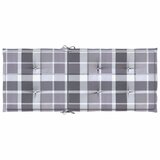  Jastuci za stolice 6 kom sivi karirani 120x50x3 cm od tkanine | shoptok.hr