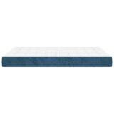 vidaXL Vzmetnica z žepkasto vzmetjo temno modra 140x220x20 cm žamet | Shoptok.si